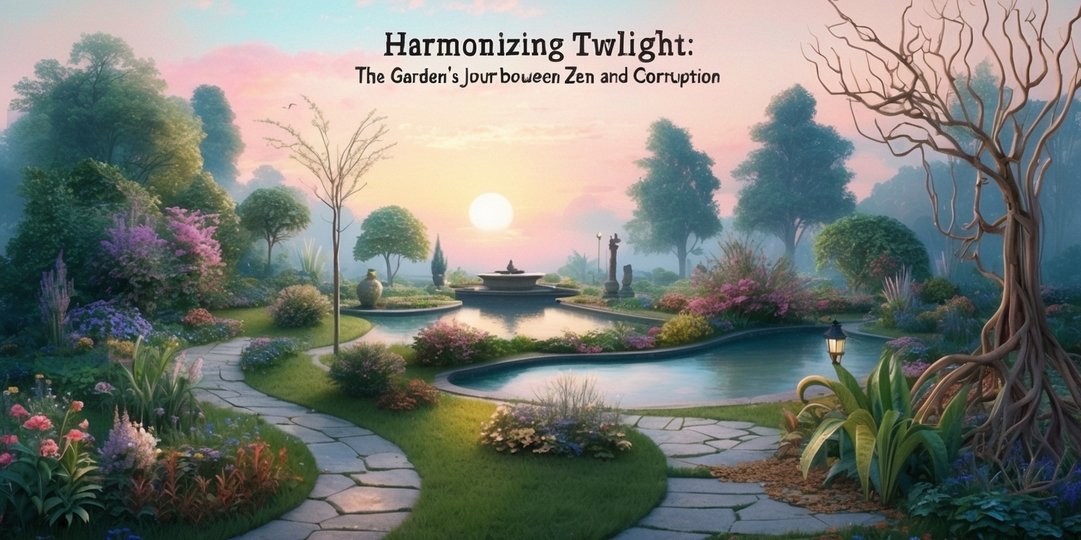 Harmonizing Twilight: The Garden's Journey Between Zen and Corruption